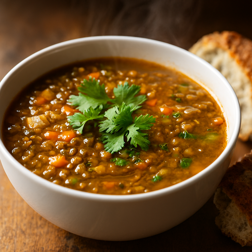Lentil soup vegan halal - Mediterranean healthy soup Boston